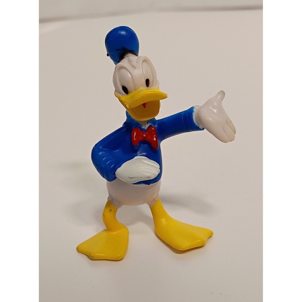 Donald Duck Disney 2.5" Action Figure Plastic Toy Cake Topper 1980s